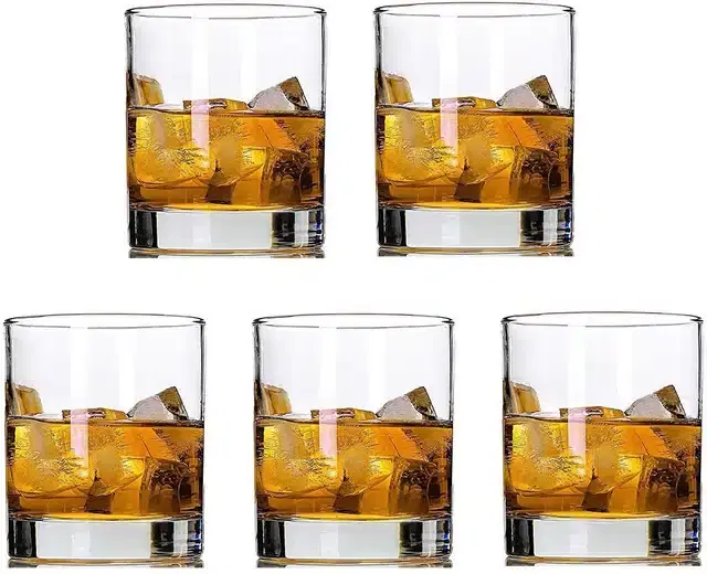 Liquor cum Cocktail Glasses, Transparent, 280 ml, Pack of 5