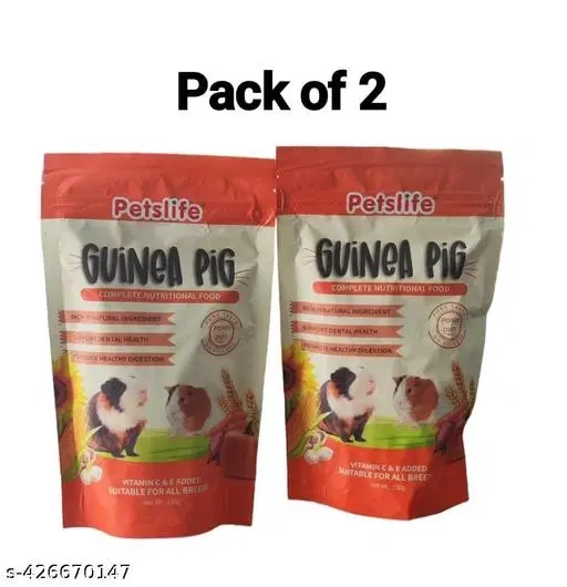 Petslife Guniea Pig Food 150gm__Rich in Natural ingredient, Promote Health Digestion , Best food for Guinea pig.