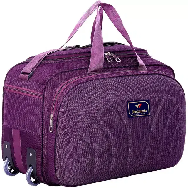Polyester Traveling Luggage Bag with Wheels, Purple,62 L