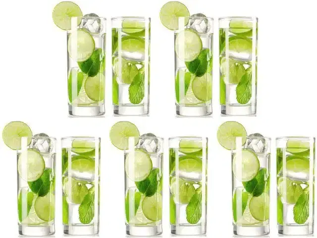 Liquor cum Cocktail Glasses, Transparent, 300 ml, Pack of 10