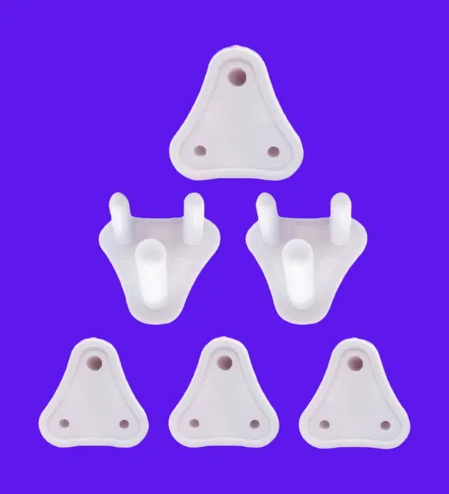 Child Safety Electric Socket Plug Guards, White, Pack of 6