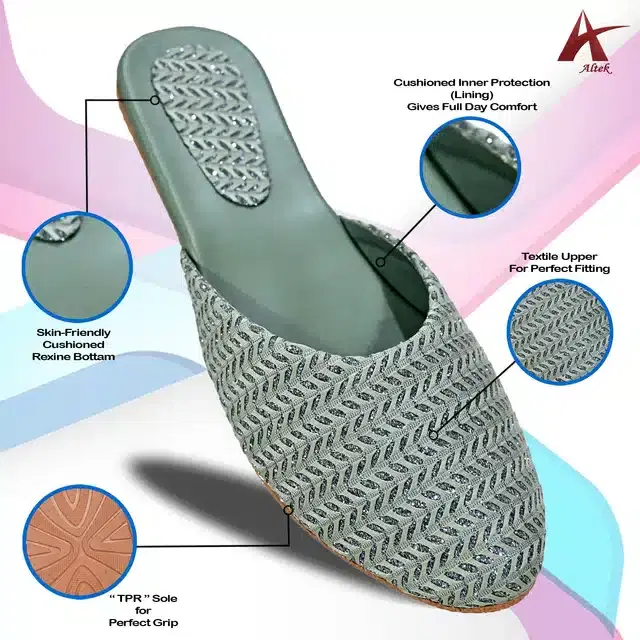 Mules for Women (Green, 3)