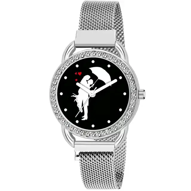 Analog Watch for Girls (Silver)