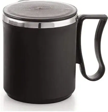 Stainless Steel Coffe Mug, Black (300 ML)