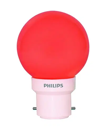 Philips Deco Mini 0.5-Watt B22d Base Led Bulb (Red, Pack Of 1)