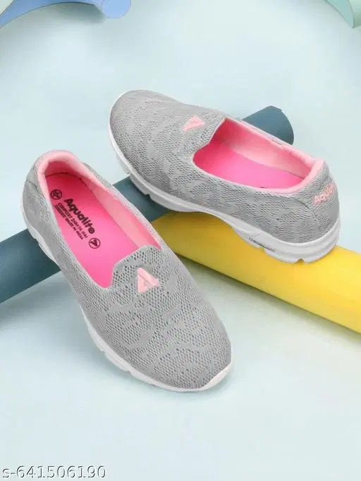 Aqualite Mesh Sports Shoes for Women (Grey, 7)