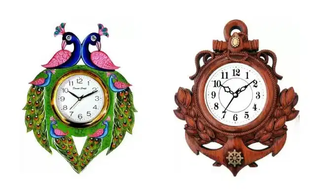 Designer Wall Clocks, Multicolor, Pack of 2