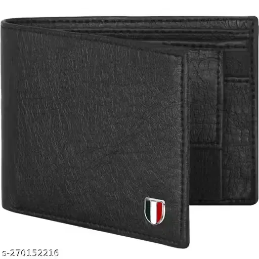 Two Fold PU Mens Wallets ,Black