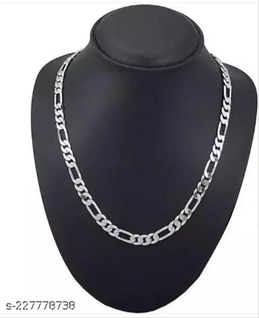 Stainless Steel Chain for Men (Silver, 22 inch)