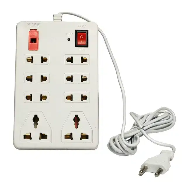 8+1 Mini Strip Extension Board, White, 2 m