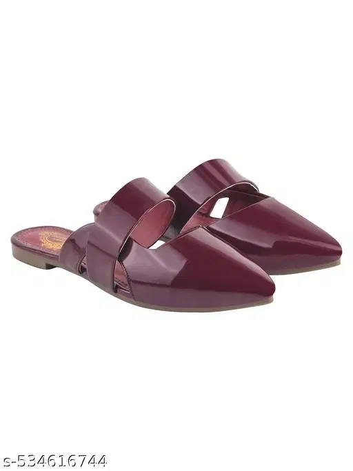 Shoetopia Red Mules (IND-3)