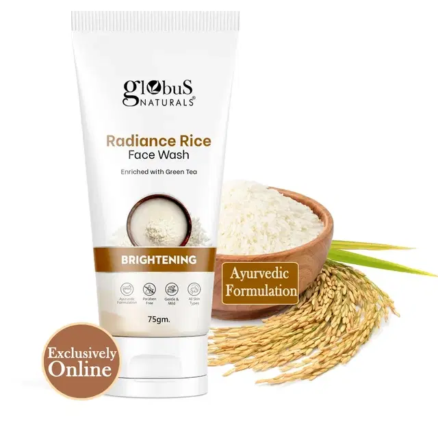 Globus Naturals Radiance Rice Face Wash 75 g