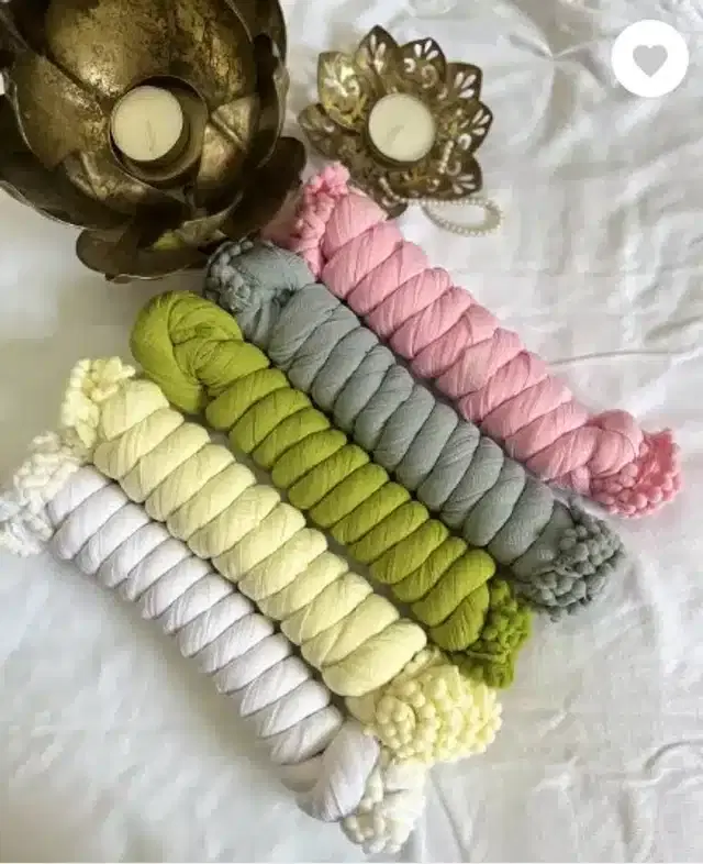 Dupatta for Women, Pack of 5 (Multicolor, 2 m)