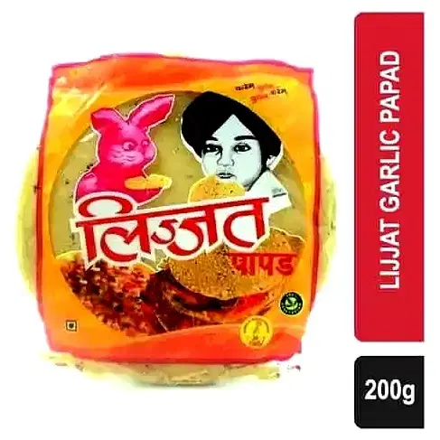 Lijjat Garlic Papad 200 G