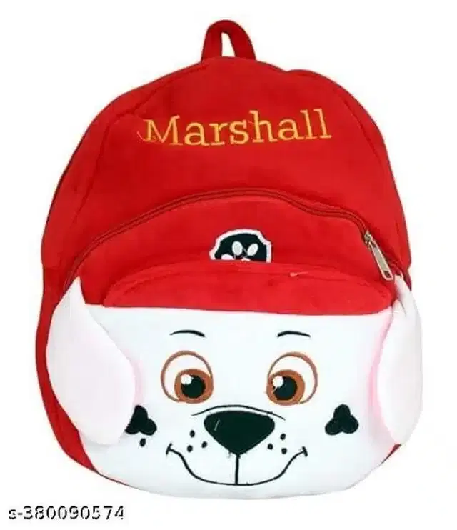 Fabric Backpack for Kids, Red & White
