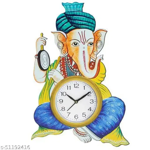 Wooden Wall Clock, Multicolor