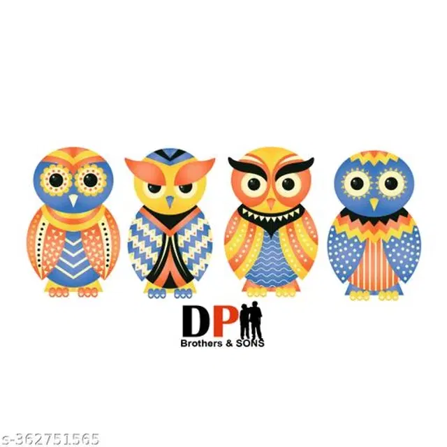 Wooden Wall Decor, Multicolor, Pack of 4
