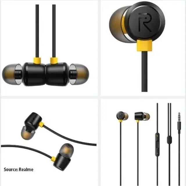Plastic Headphones with Microphone, Black