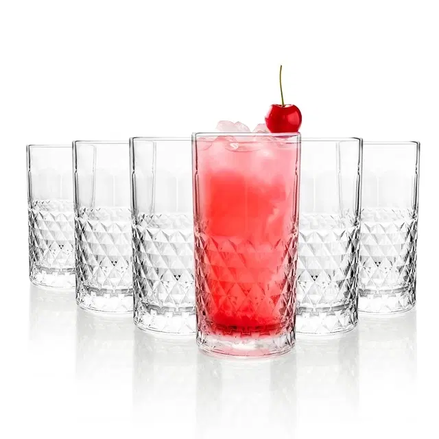 Cello Unity K-Series Glass Tumbler, 275 ml | Set Of 6 | Lead-Free Toughened Glass | Dishwasher Safe | Water, Juice & Cocktail Glass For Home, Office & Parties