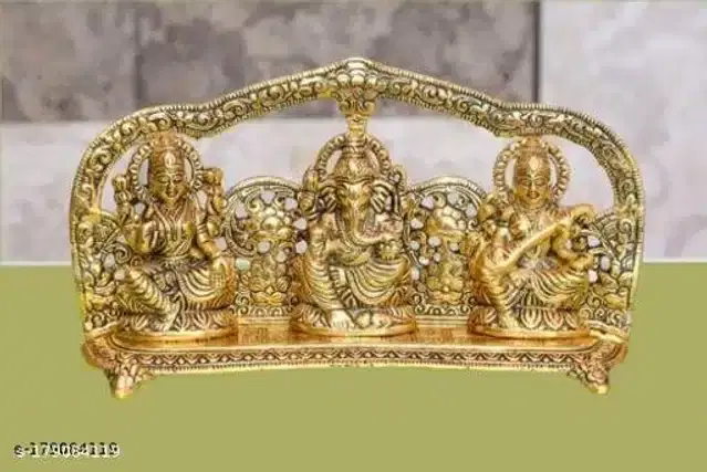 Laxmi Ganesh Saraswati Idol, Gold