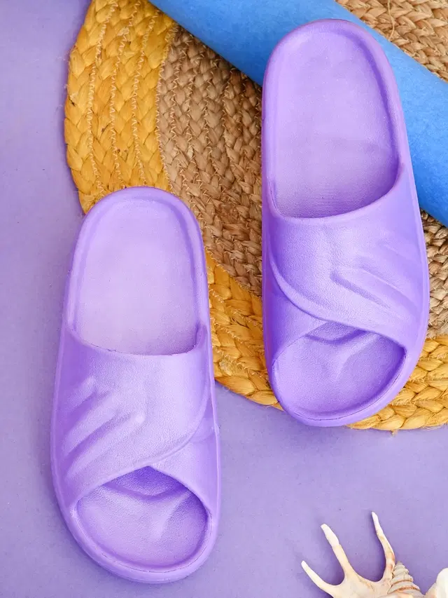 Sliders for Women (Purple, 4)