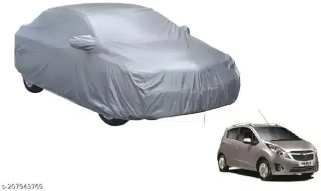 Taffeta Waterproof Car Cover for Chevrolet Beat, Multicolor