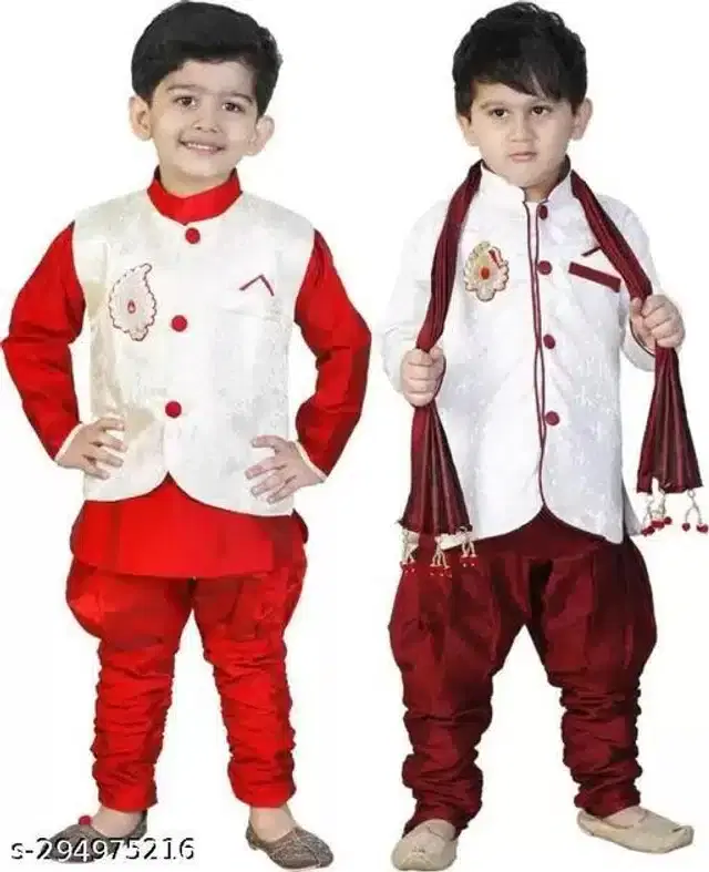 Sherwani Set for Boys, Pack of 2 (Multicolor, 1-2 Years)