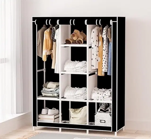 8 Layer Metal Multipurpose Wardrobe Organiser with Black Zip Cover [DIY]