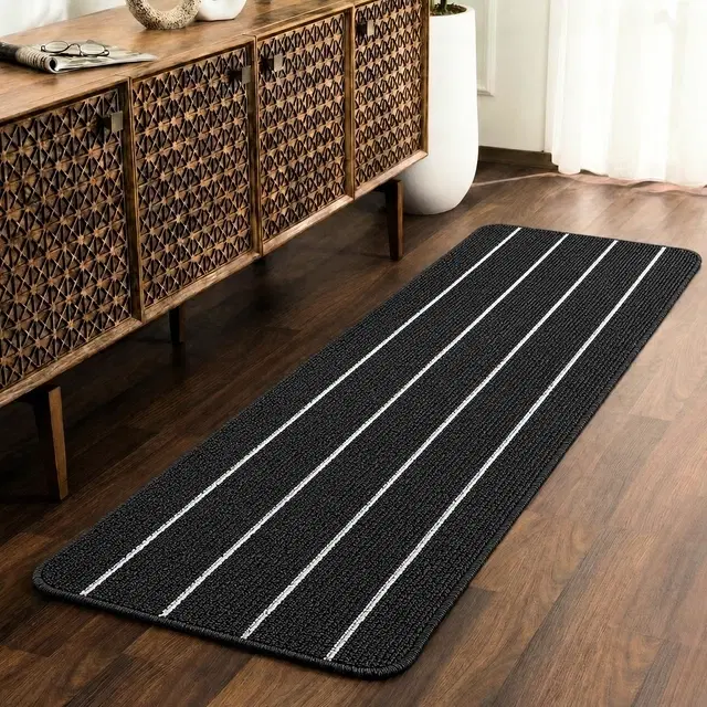 SimpleHome Stripe Bed Runner 50x140cm Grey