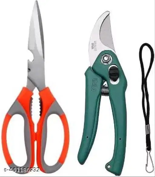 Combo of Scissor & Pruner Cutter, Multicolor, Set of 2