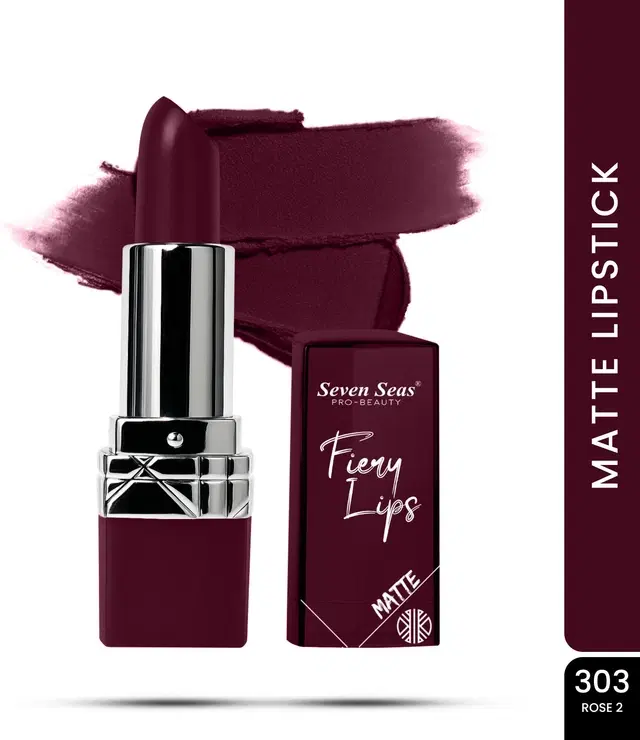 Seven Seas Lipstick for Women, Purple Shade (3.5g)