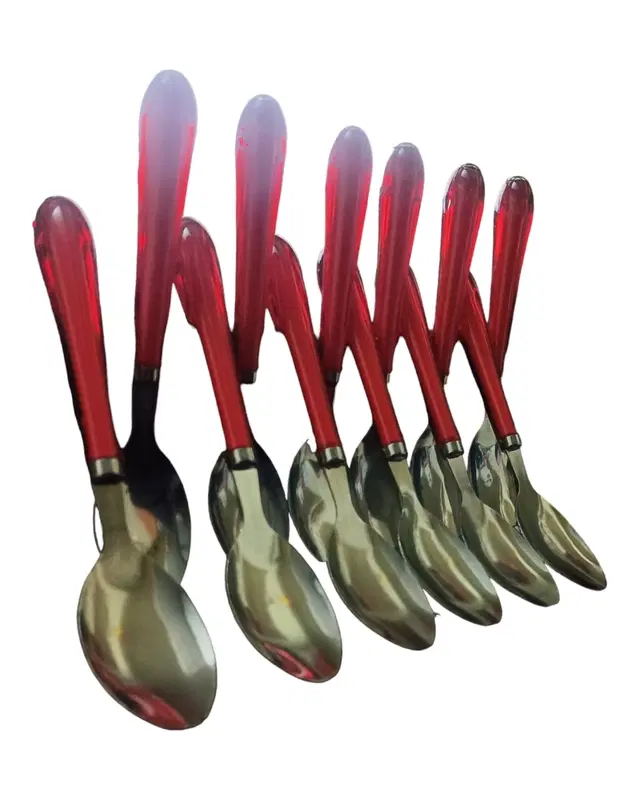 Stainless Steel Spoons Set, Multicolor, Pack of 12