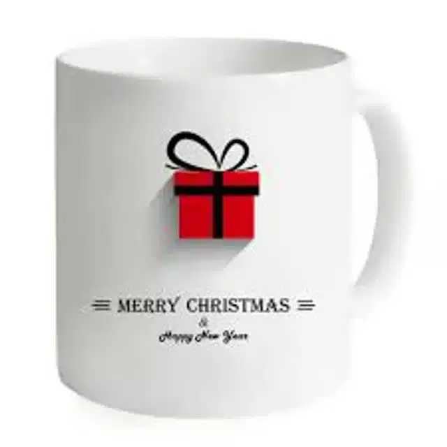 Ceremic Printed Coffee Mug, White, 350 ml