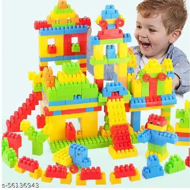 Plastic Kids Building Toys, Multicolor, Set of 1