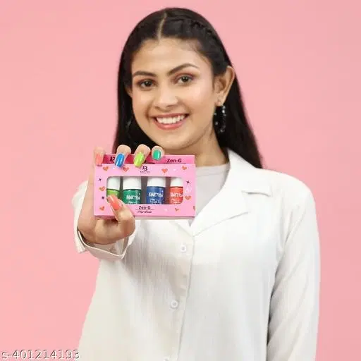 Banetion Matte Nail Polish, Multicolor, Pack of 4