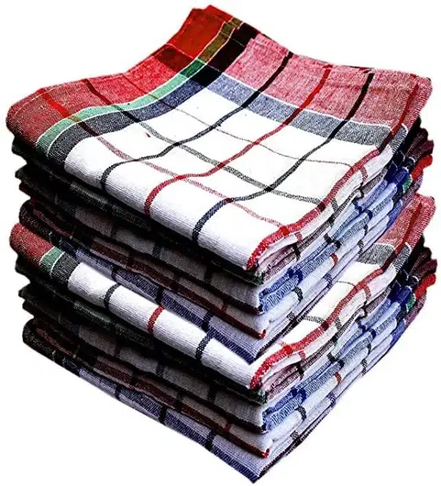 Cotton Multipurpose Kitchen Napkins, Pack of 12, Multicolor, 17x17 Inches