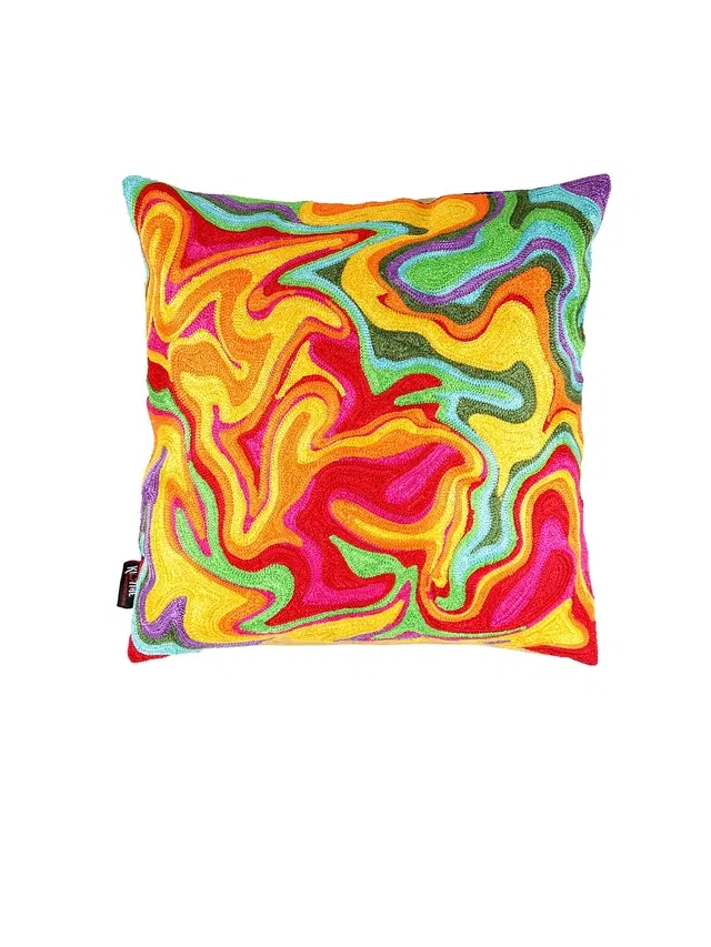 Cotton Cushion Cover, Multicolor, 16x16 inches