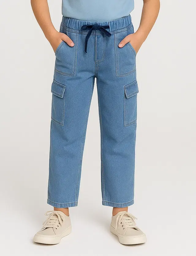 Regular fit Jeans for Girls, Blue (10-12 Years)