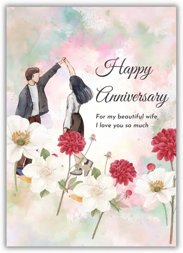 Anniversary Greeting Cards, Multicolor