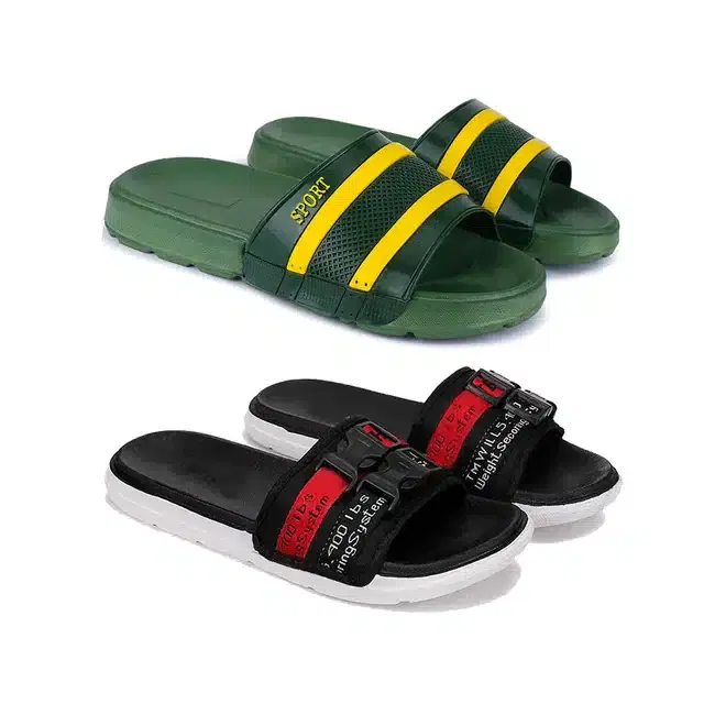 Combo of Sliders for Men, Pack of 2 (Multicolour, 6)