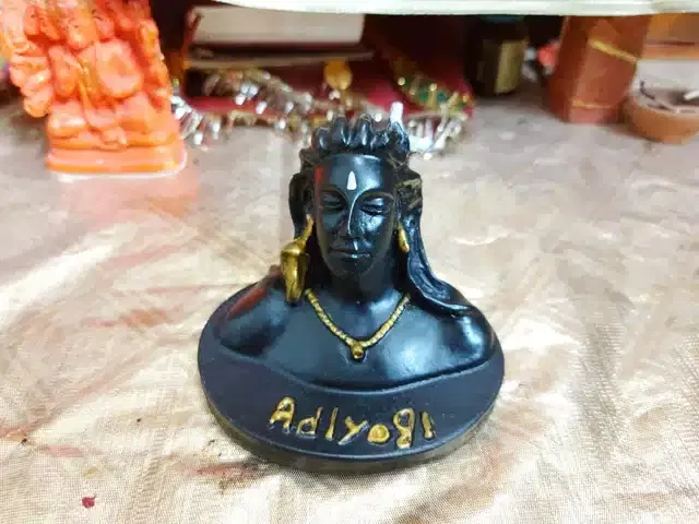 Polyresin Coimbatore Shiva Idol for Car Dashboards, Black