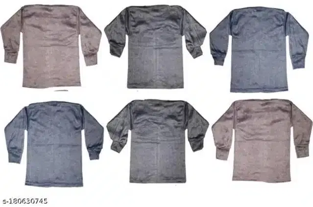 Woolen Thermal Vest for Infants, Pack of 6 (Multicolor, 3-6 Months)