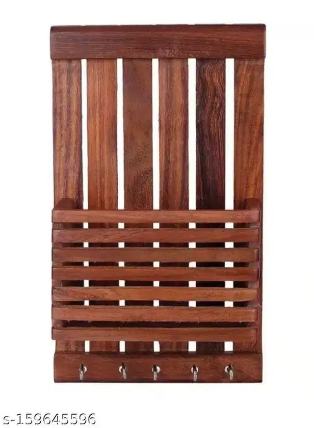 Wooden Key Holder, Brown