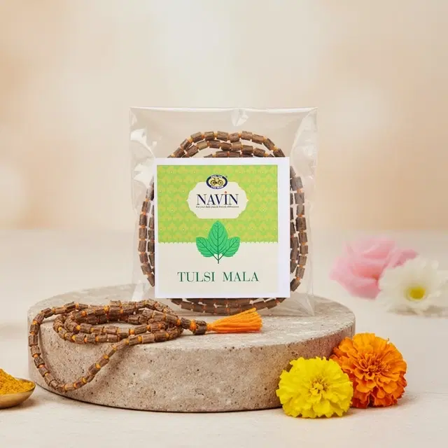 Cycle Pure Tulsi Mala - 108 Beads In Thread For Japa, Puja & Spiritual Practice