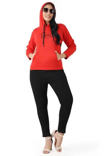 Hoodie for Women (Red, S) (A41)