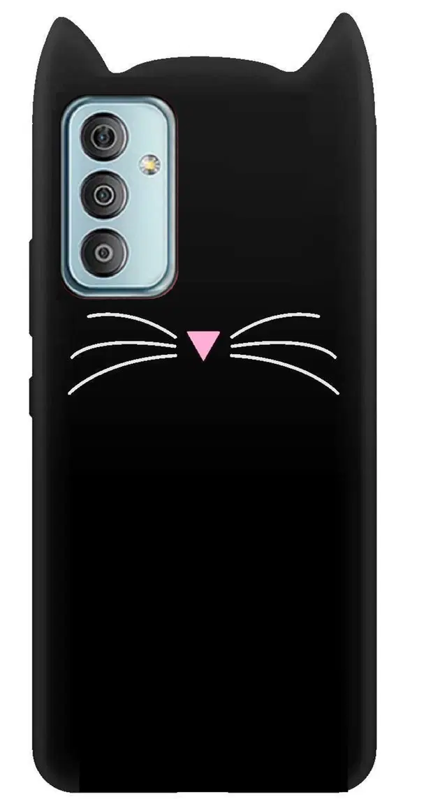 Rubber Mobile Back Cover for Samsung Galaxy F13 4G (Black)