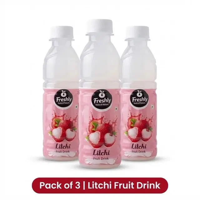 Freshly Litchi Juice 250 ml (Pack Of 3)