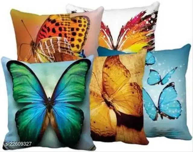 Cushion Cover for Home, Multicolor, 16x16 inches, Pack of 5