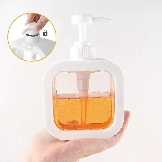 Plastic Refillable Liquid Soap Dispenser for Bathroom, Multicolor, 300 ml, Pack of 1