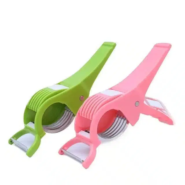 2 in 1 Vegetable Cutter & Peeler, Assorted, Pack of 2